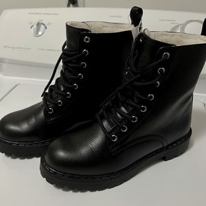 H&M Black Combat Boots NEW